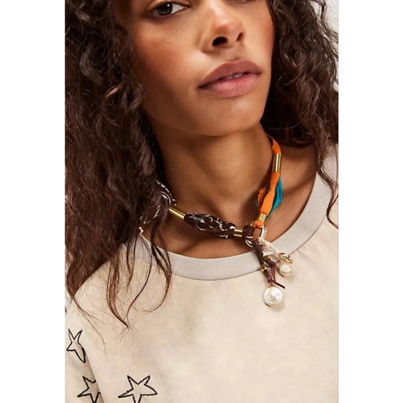Free People ARIANA OST 
Alpha Choker NWT Turquoise Boho Vintage - Picture 2 of 5